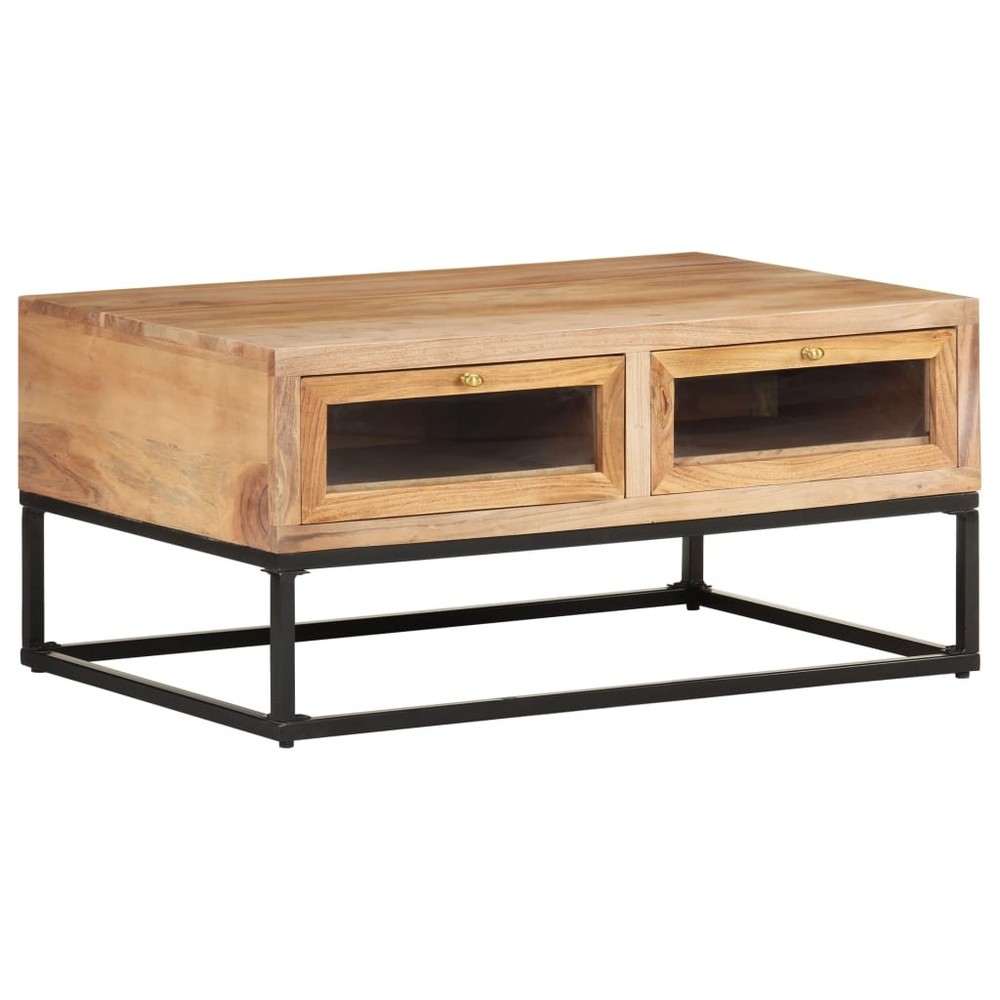 Coffee Table End Table Side Sofa Table Solid Wood Acacia 35.4 Inch vidaXL