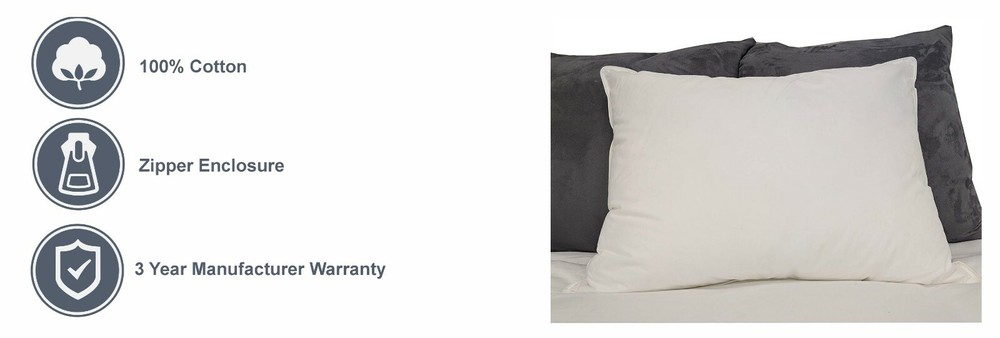Pillowtex Feather/Down-Proof, 100% Cotton, Soft Pillow Protector