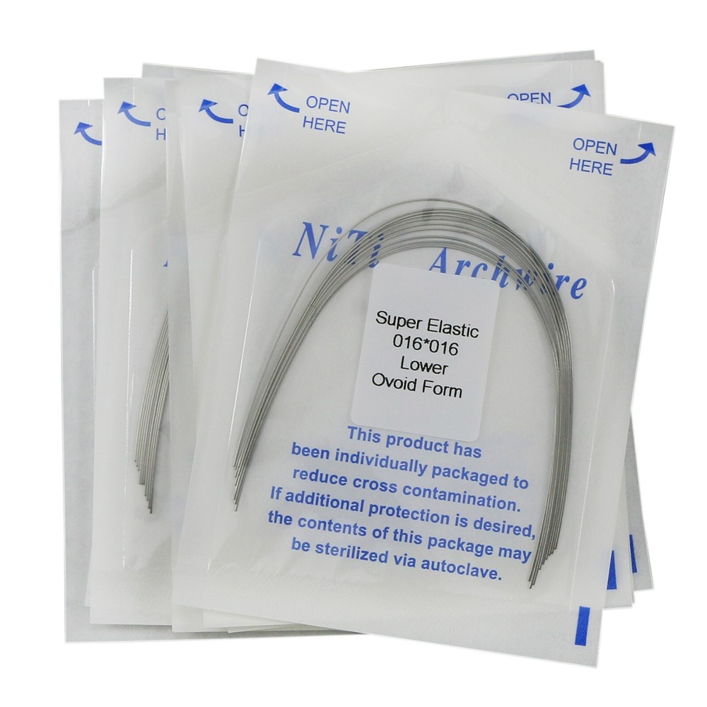 100Pcs Dental Orthodontic Rectangular Arch Wire Niti Super Elastic Ovoid Form