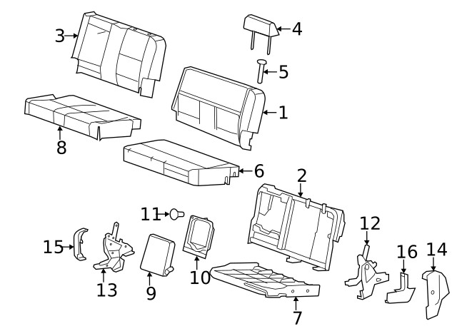 Genuine GM Light Titanium Head Restraint Guide 20912681