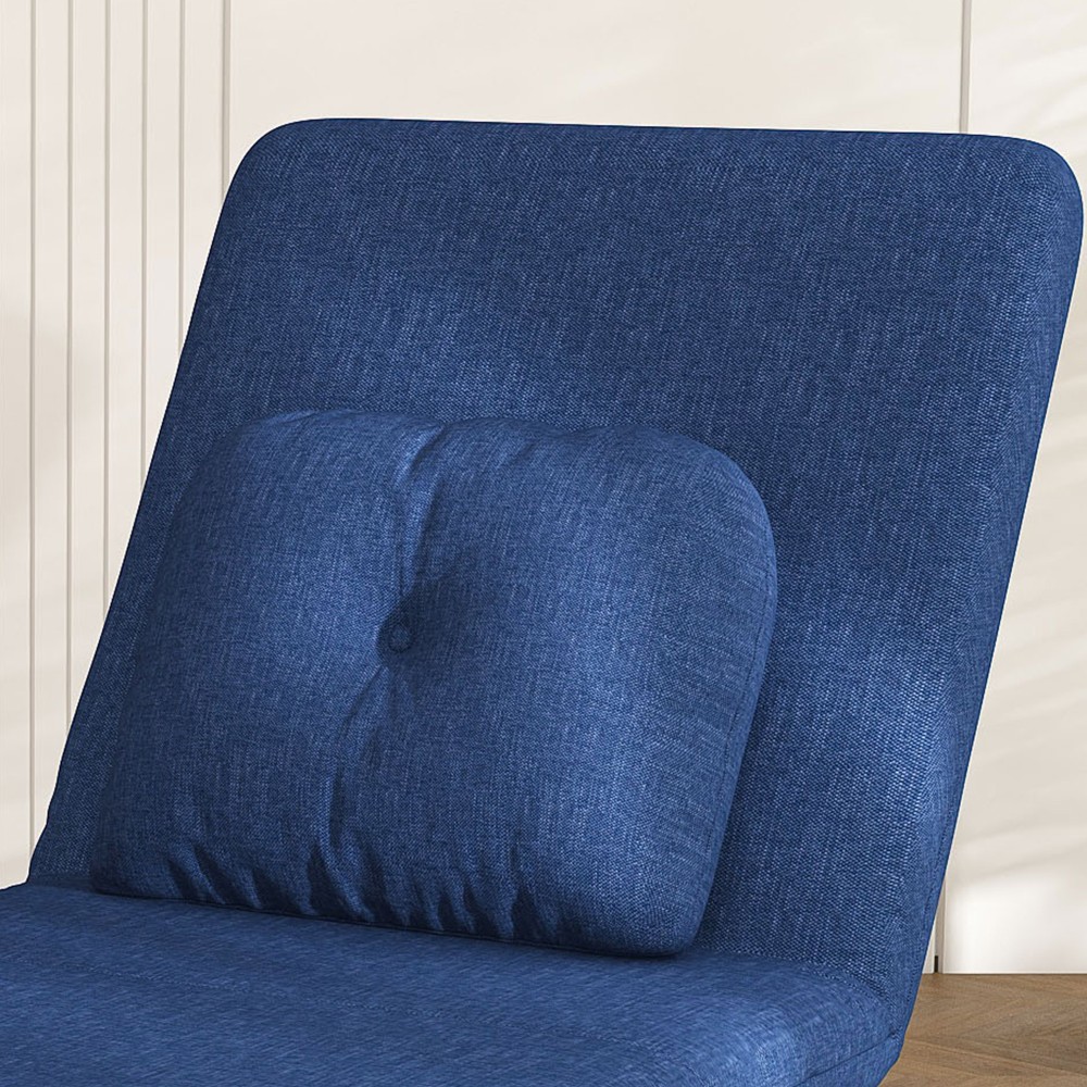 3-in-1 Folding Sofa Bed w/ Adjustable Backrest - Space-Saving Sleeper Blue