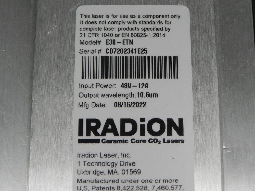 IRADiON Ceramic Core CO2 RF Sealed Laser