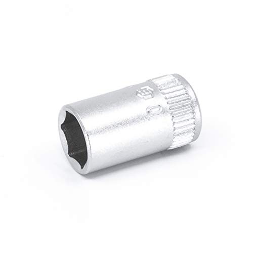 Genius Tools 222510 1/4" Dr. 10mm Hand Socket One Size, Silver