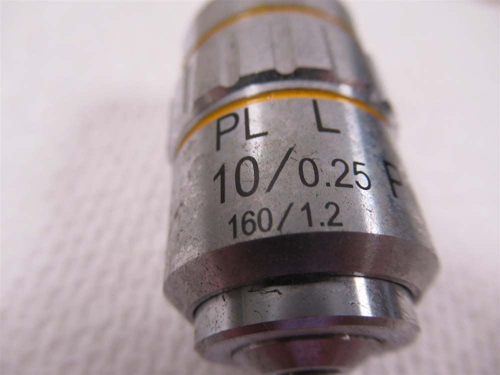 Jenco Inverted Compound Microscope Objective Lens PL L 10x PHP2 160mm 0.25