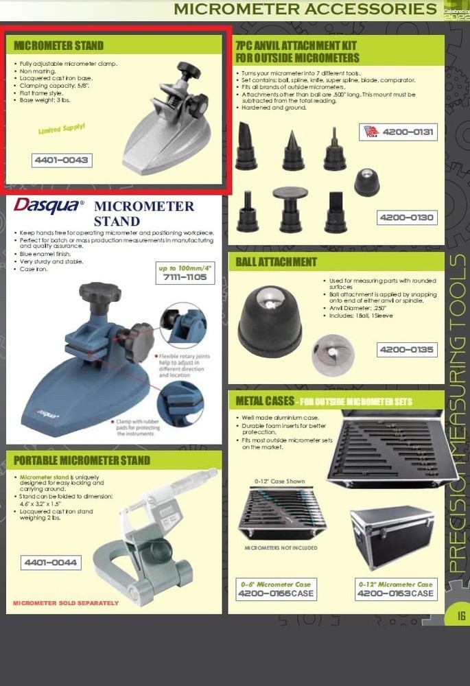 4401-0043 Μicrometer Stand
