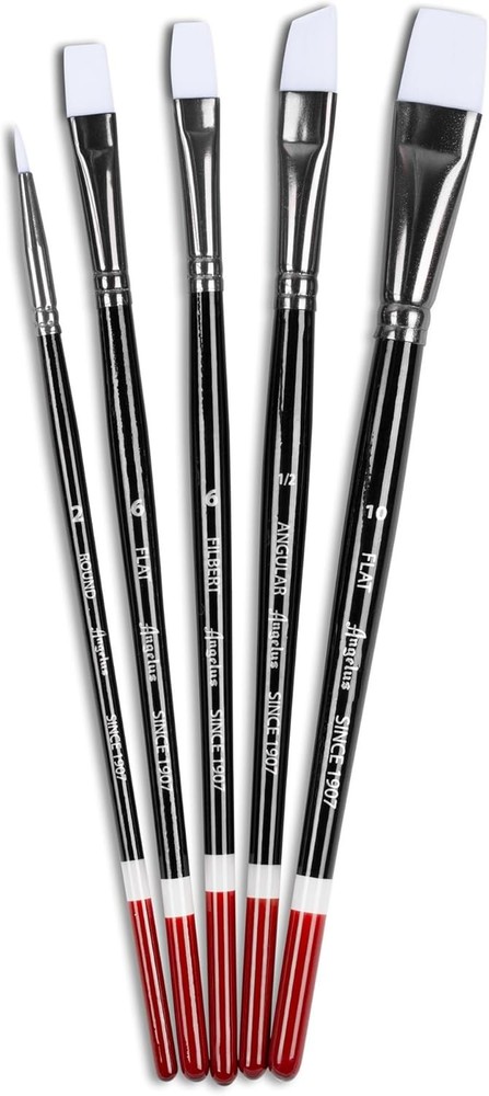 Angelus Paint Brush Set Round Flat Angular Artist Small, Original Version