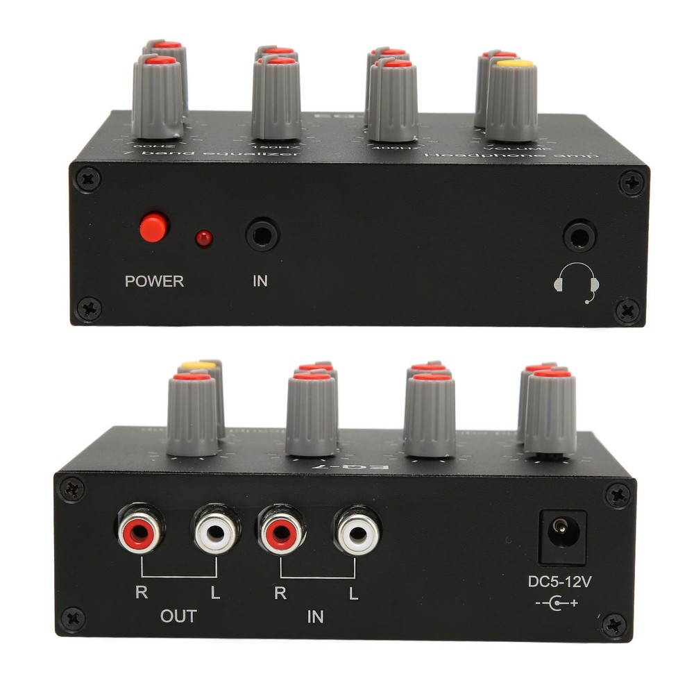 7 Band Sound Equalizer Output Input 7 Band Equalizer High Bass Adjustment