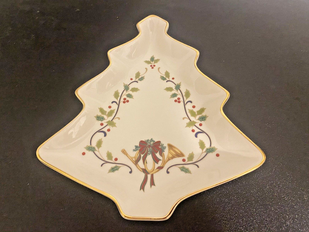 NEW Mikasa Holiday Elegance Tree Candy Dish