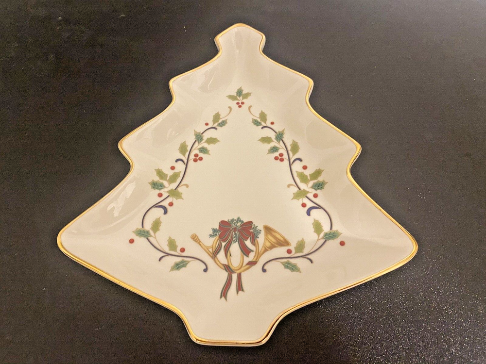 NEW Mikasa Holiday Elegance Tree Candy Dish