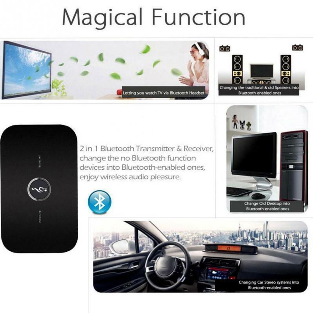 Wireless Bluetooth audio converter home stereo receiver transmitter 2-in-1device
