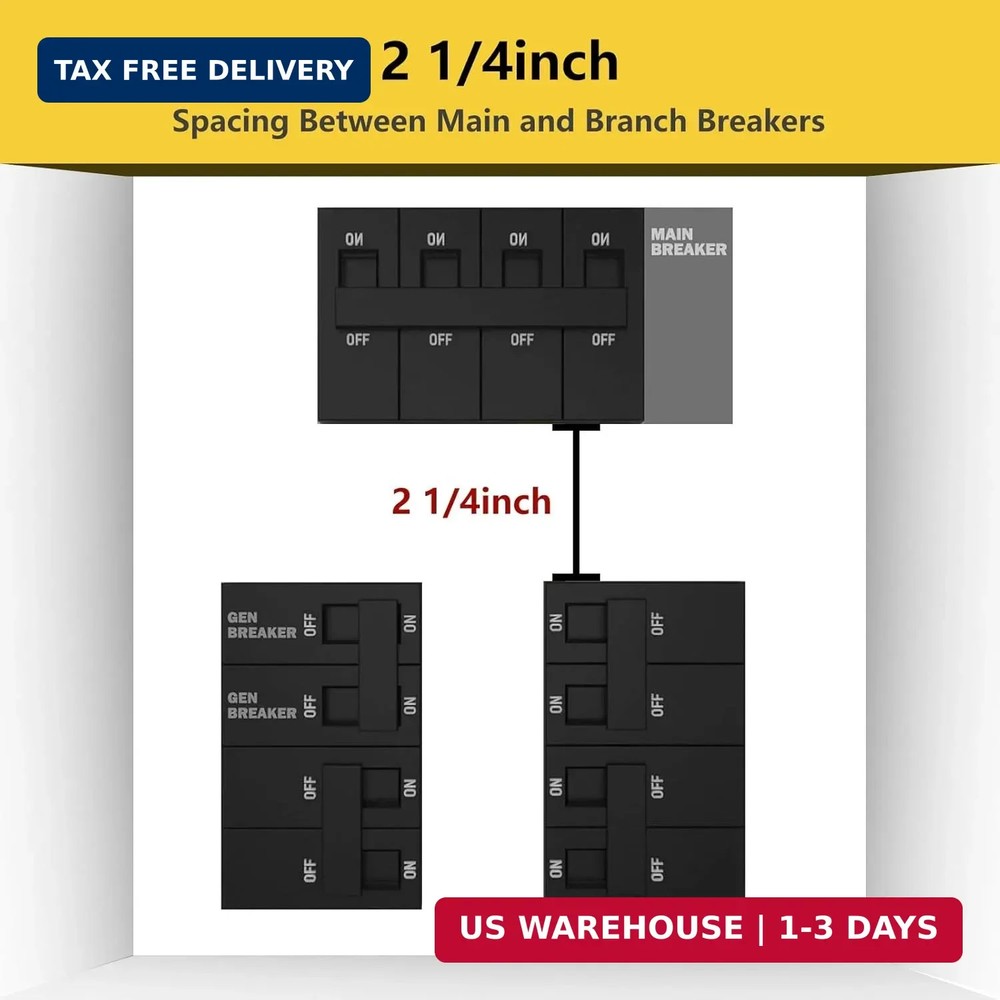 Generator Interlock Kit Compatible with GE General Electeric Vertical Main 150 a