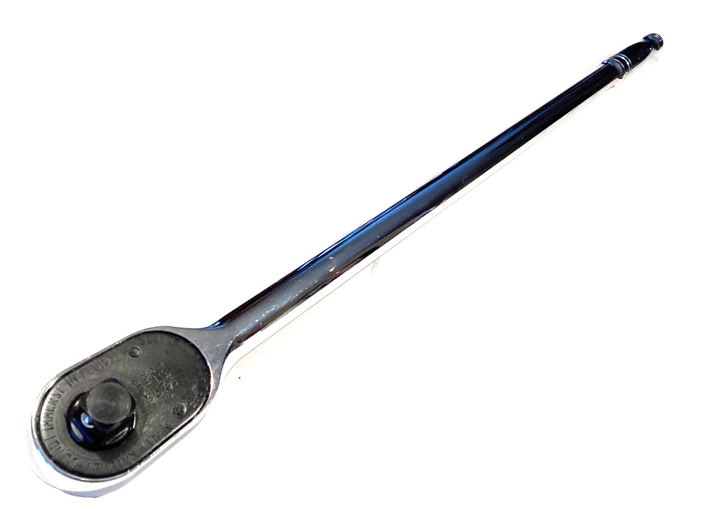 Snap On Tools SLL80A 1/2” Drive Extra Long Handle Fixed Head Chrome Ratchet NICE