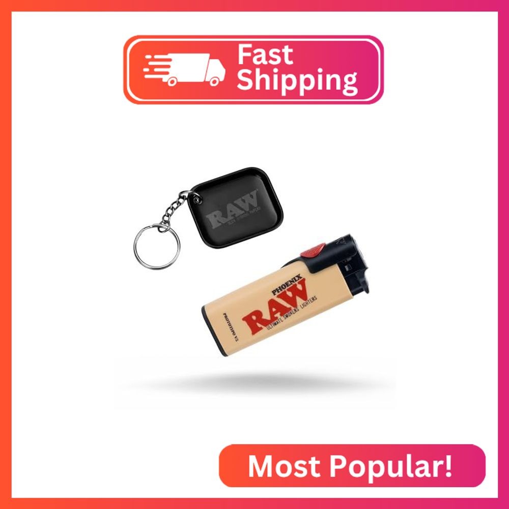 RAW Phoenix Classic Lighter - Refillable with Built-in Poker - Wind-Resistant -