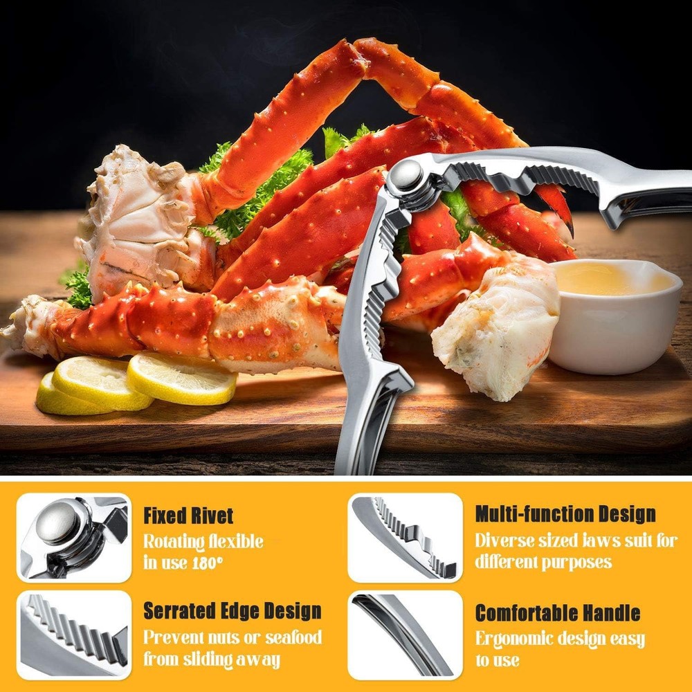 12 Pcs Crab Crackers and Tools, Crab Crackers Sets, Lobster Crackers, Heavy