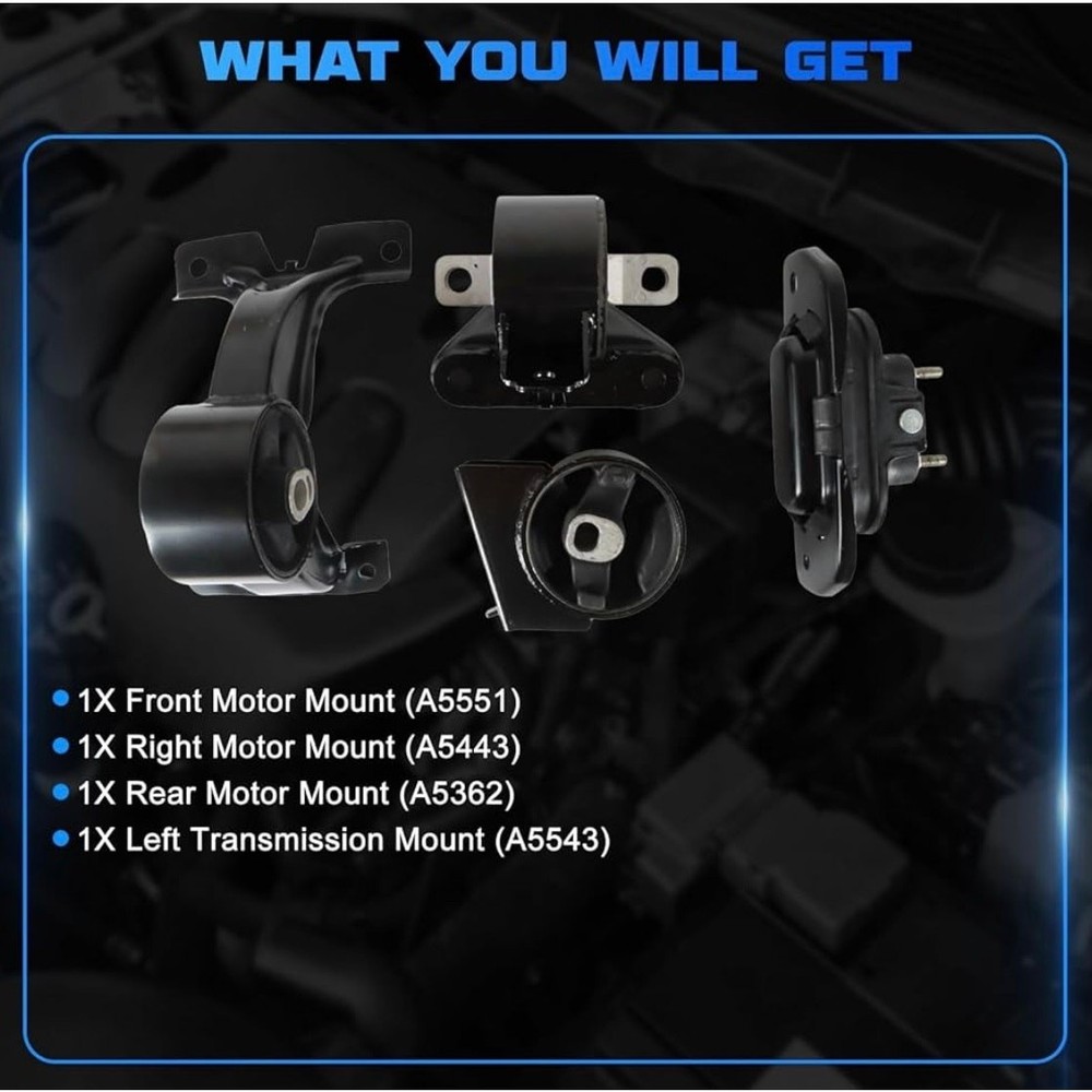 Engine Motor Mount Set 4Pcs