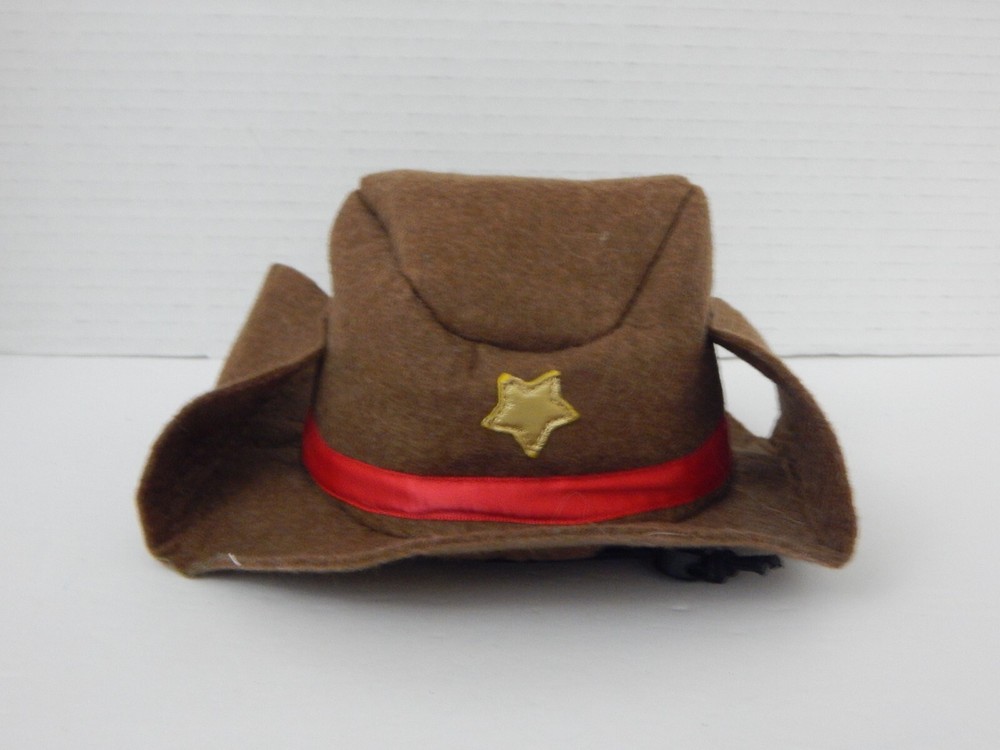 Pet Brown Felt Cowboy Hat w/Star
