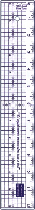 Acrylic Ruler 12" Metal Edge