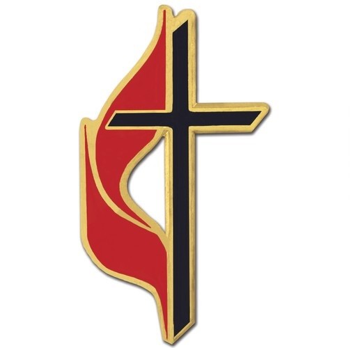 Methodist Cross Religious Enamel Lapel Pin PREMIUM QUALITY