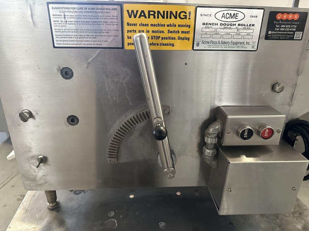 Dmx Acme 1 Pass Dough Bench Sheeter Roller