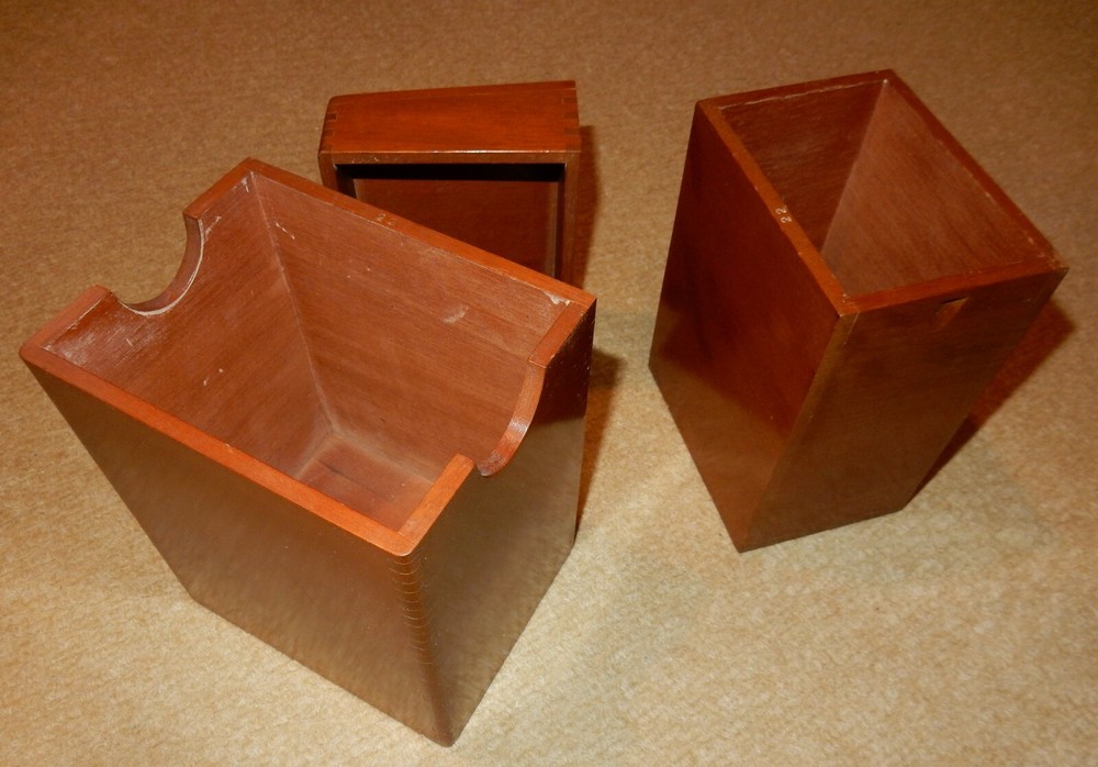 Small Wooden Nesting Storage Boxes for Multiple Uses - 1970’s - Nicely Finished