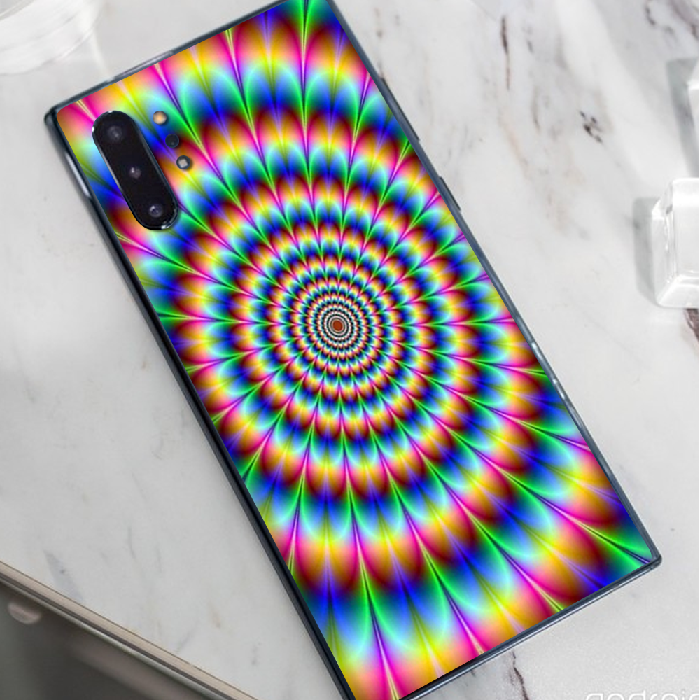 Skins Decal Wrap for Samsung Note 10 Plus Trippy hologram dizzy
