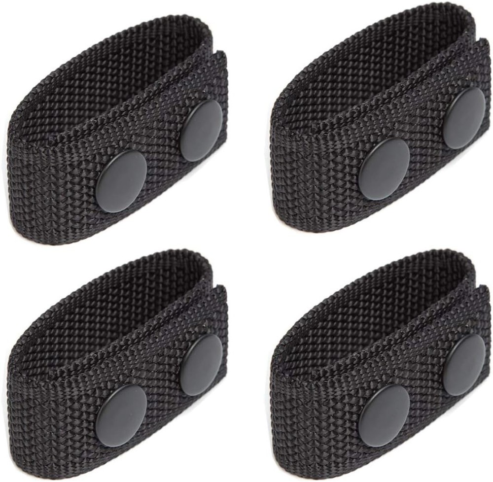 4-Pack Duty Belt Keepers with Double Snaps for Security & Tactical Professionals