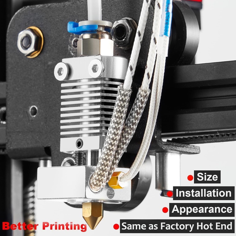 5Aplusreprap Ender 3 Hotend Upgrade: M3 Stud Thermistor,Fast Replaced, Silver