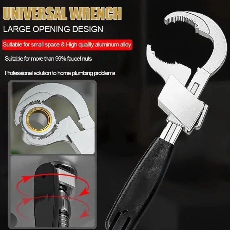 Adjustable Water Pipe Wrench – Multi-Function Faucet & Plumbing Repair Tool