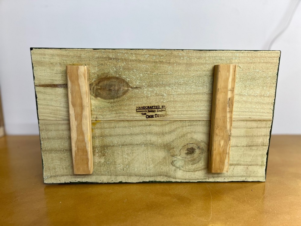 Handcrafted Rustic Barn Birdhouse with Tractor