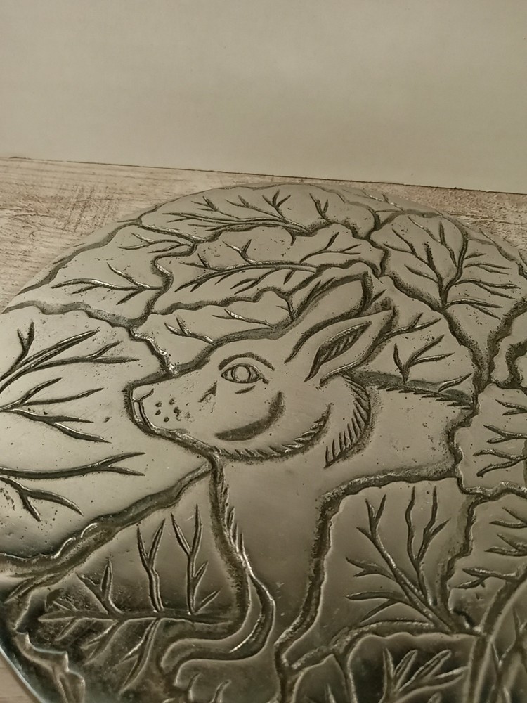 Metal Rabbit Trivet Pre-owned 7.25"