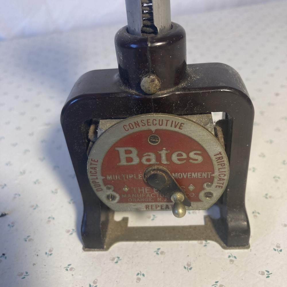 Vintage Bates Numbering Machine 6 Wheels Style E