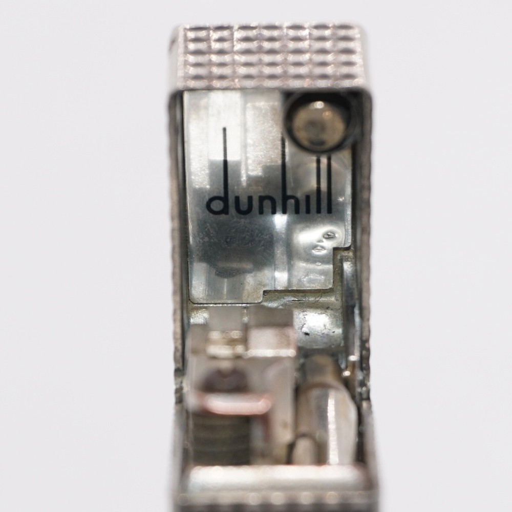Dunhill Lighter Silver Plate Hobnail Pattern_Ultrasonically cleaned_Working