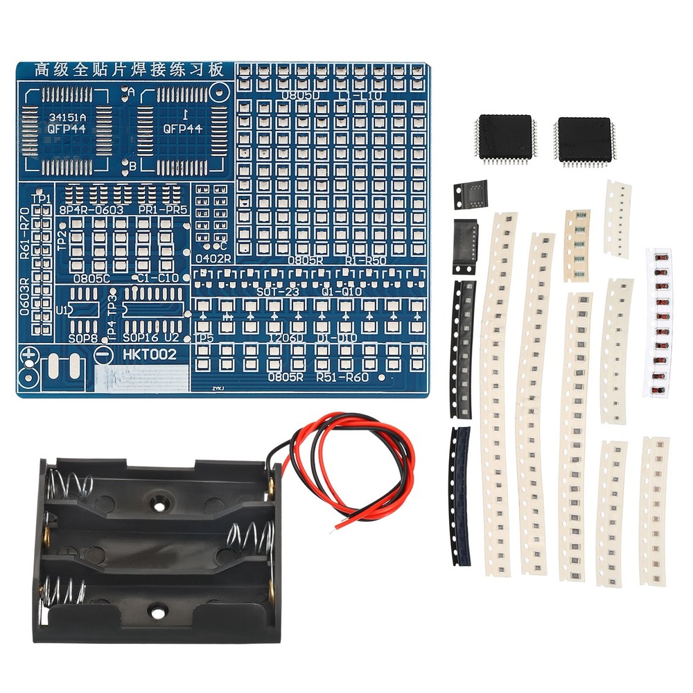 Soldering Practice Board, 2 Set Electronics Kit Prototype PCB Board, 5V