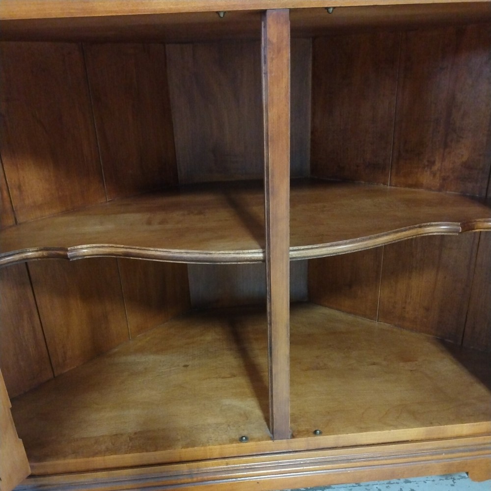 Thomasville Hartford House Vintage Solid Rock Maple Corner Cabinet Kitchen NICE