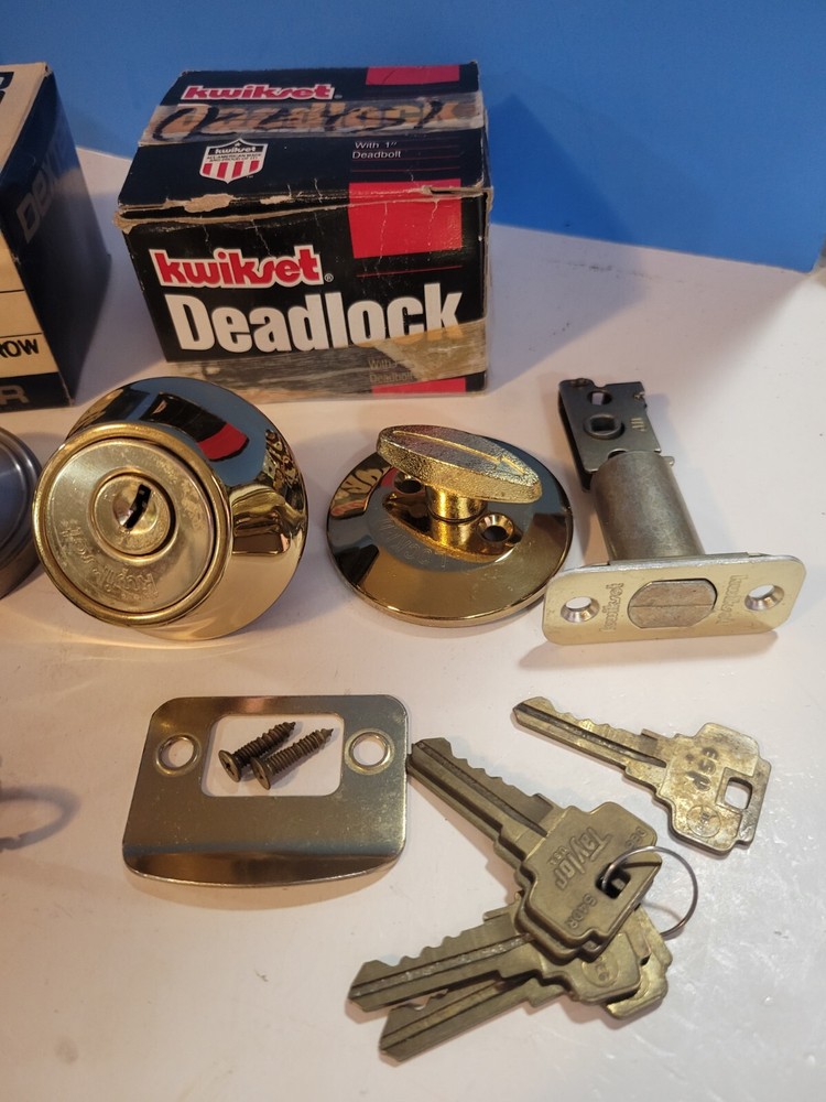 3 Deadlocks With 1" Deadbolt Kwikset Dexter Weiser