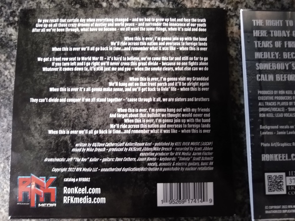 Signed Ron Keel CDS When This Is Over and Keeled