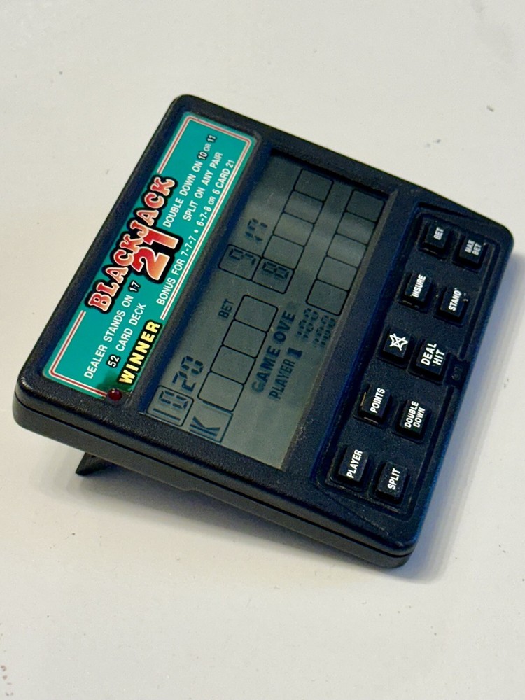 Radio Shack Vintage Blackjack Electronic Handheld Games Tested Work