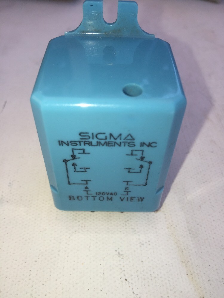 SIGMA Time Delay Relay 10 Sec. Input 120 VAC. 10 Amps