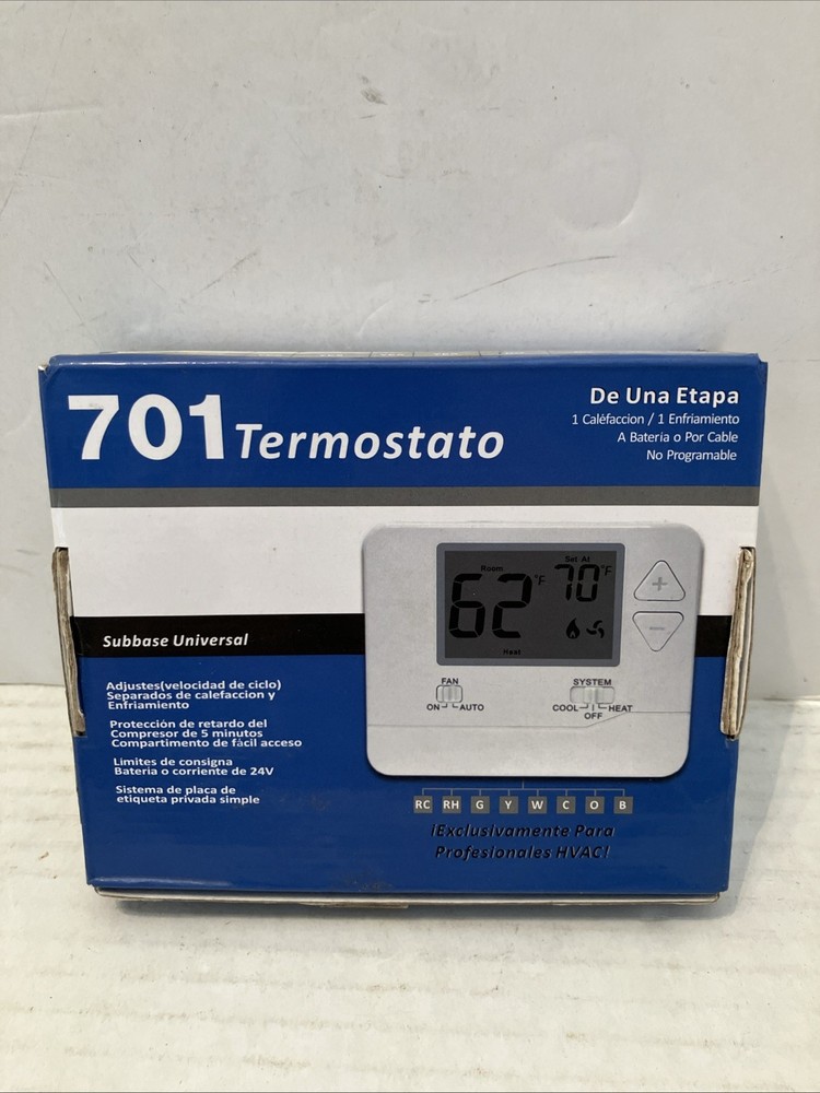 SW701 Digital Thermostat with Large LCD Display Non-Programmable Single Stage