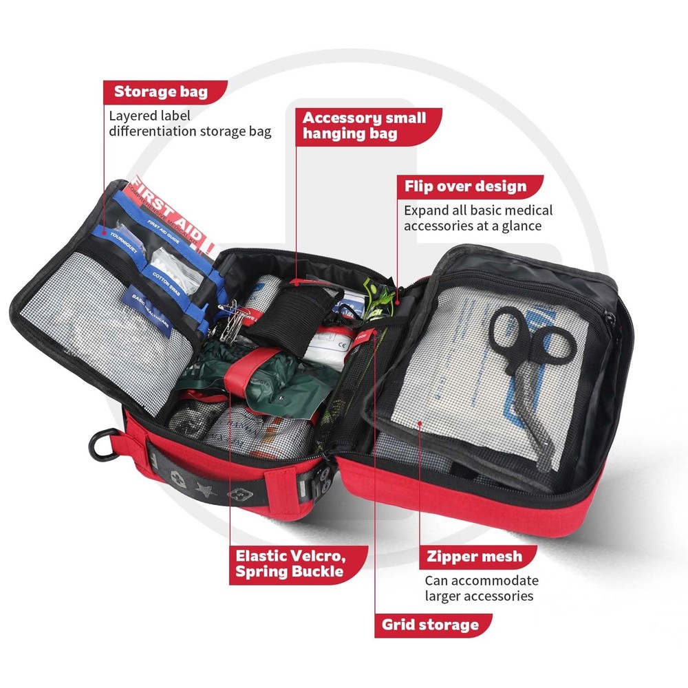 Large First Aid Kit，Molle System Detachable Multi-Purpose Kit for Home, Car, ...
