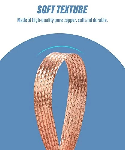 3PCS Automotive Ground Strap,Heavy Duty Engine Braided Copper Ground