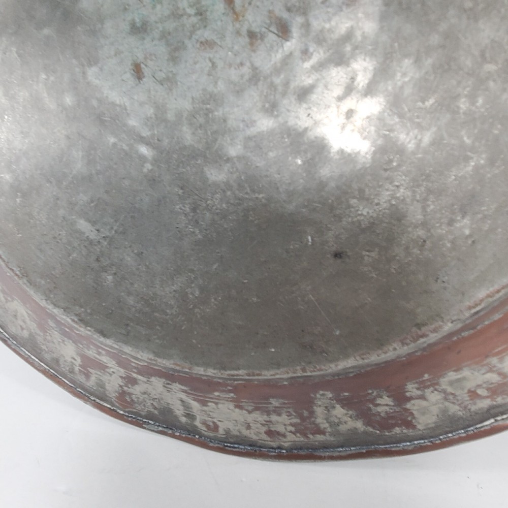 Vintage Middle Eastern Design Copper Tin Decorative Plate 13"