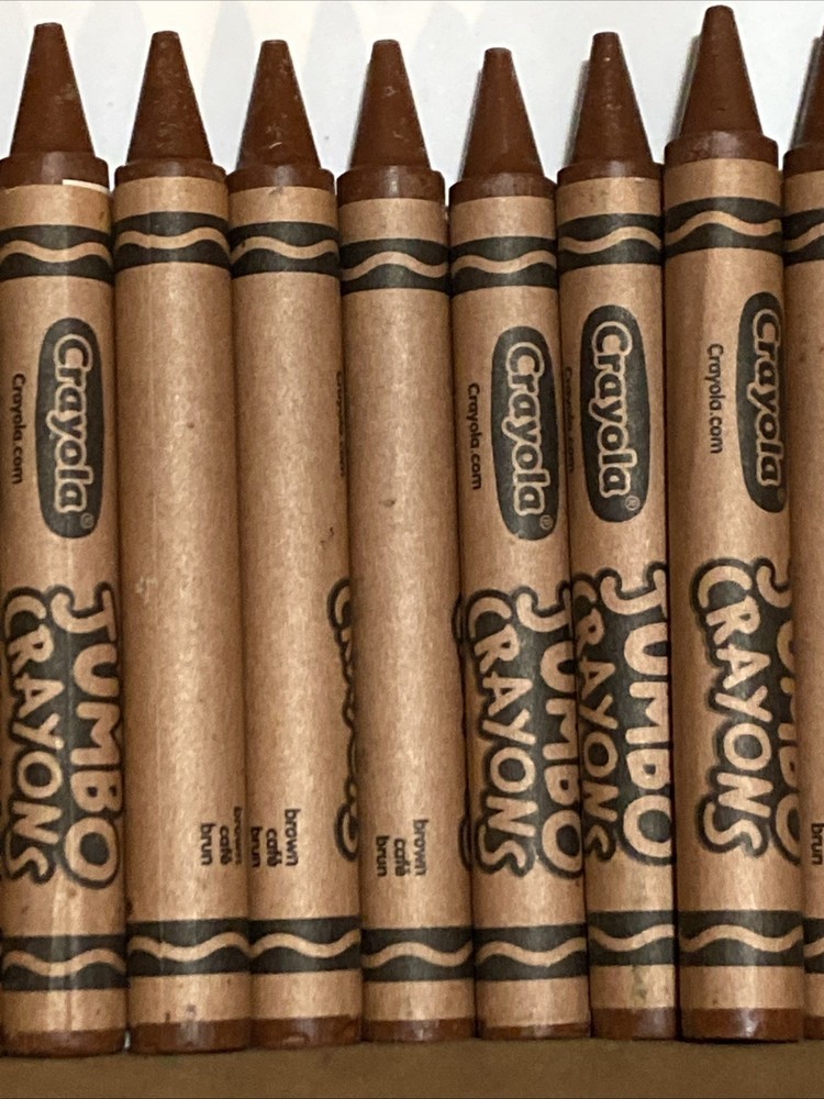 (16) JUMBO Crayola Crayons (brown)