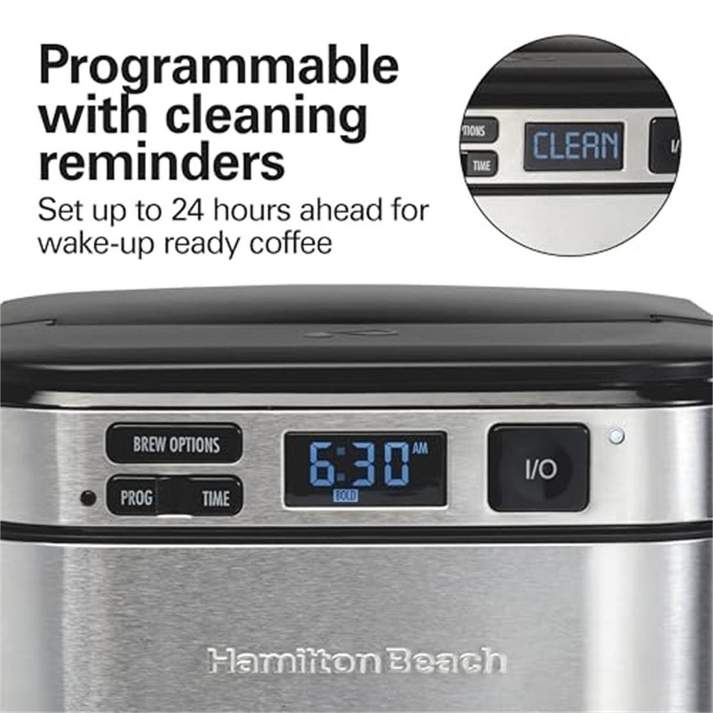 Hamilton Beach 12 Cup Programmable Coffee Maker, FrontFill Drip Coffee Maker