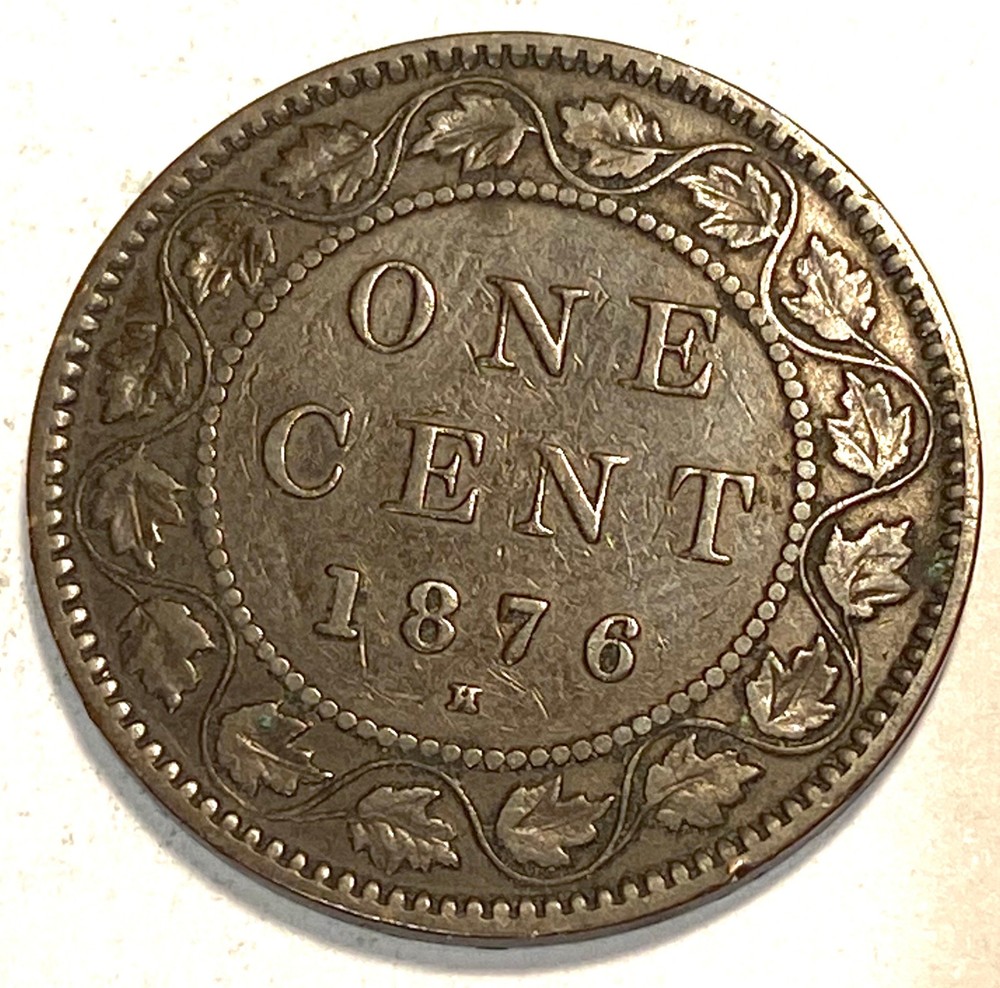 1876 H Canada Large Cent Higher Grade #2