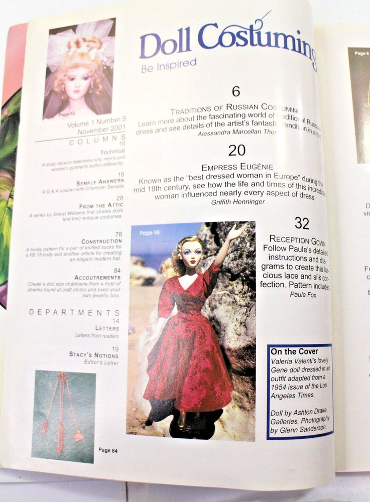 Doll Costuming with Patterns November 2001