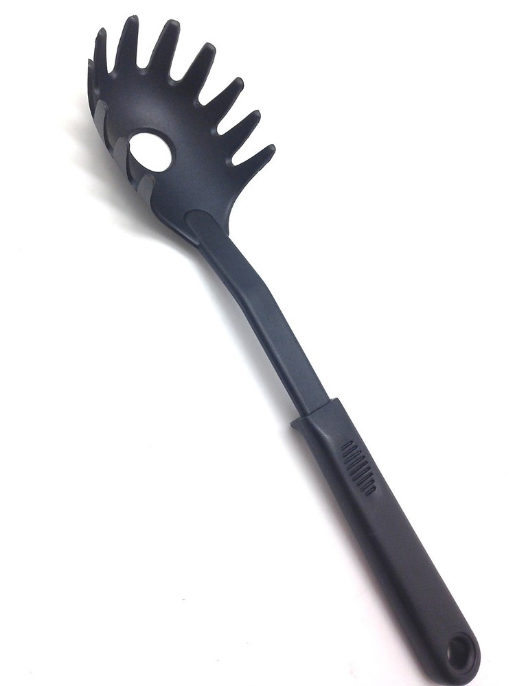 Pasta Spaghetti Server Spoon Fork Scooper Kitchen Tool Utensil Noodle Claw Black