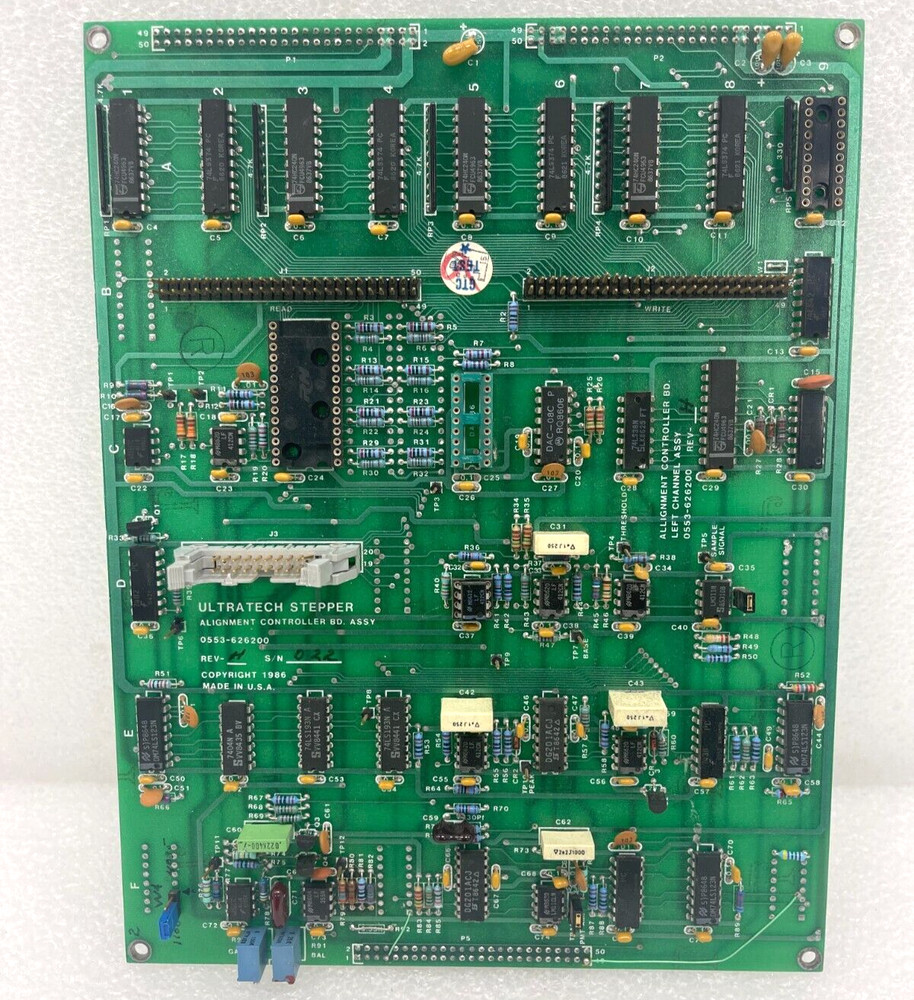 Ultratech Stepper 0553-626200 Rev. H Alignment Controller Board !!