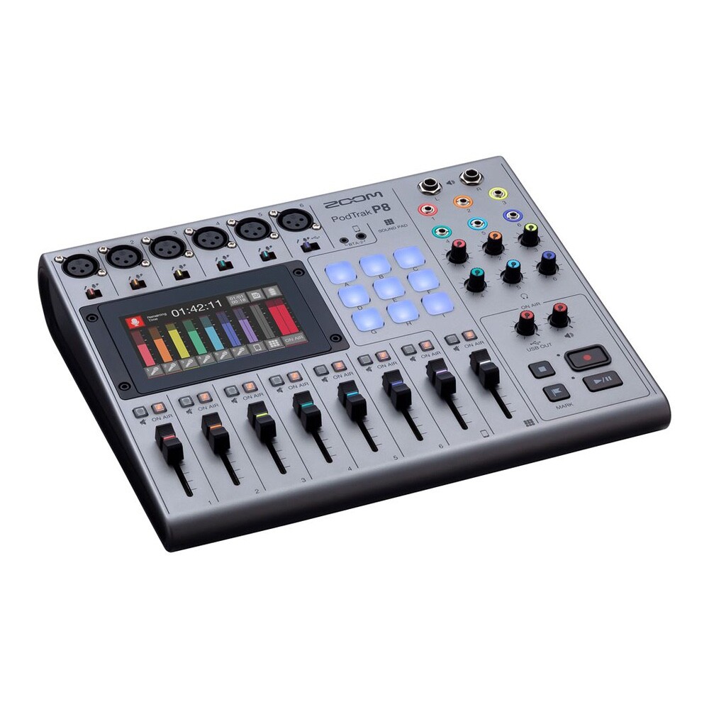 ZOOM PodTrak P8 Workstation for Podcast Recorder W/Box