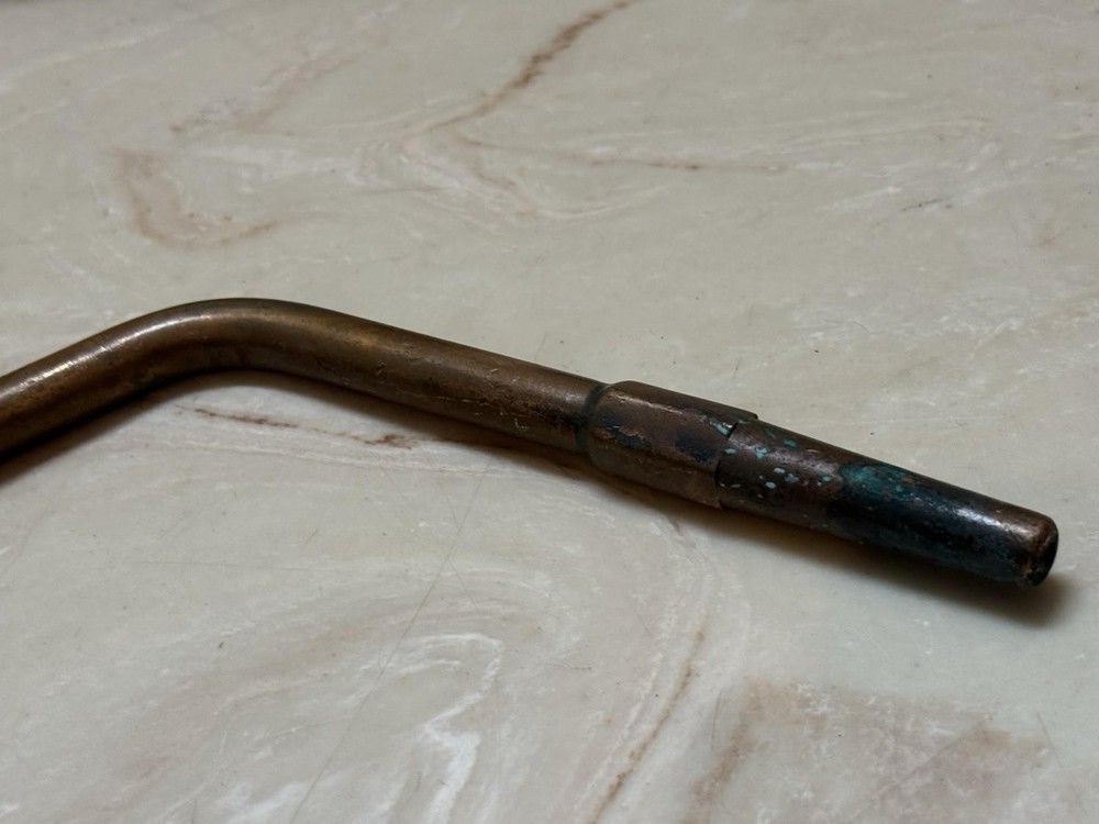 Vintage Cutting Torch Tip Angled 12” Copper Brass